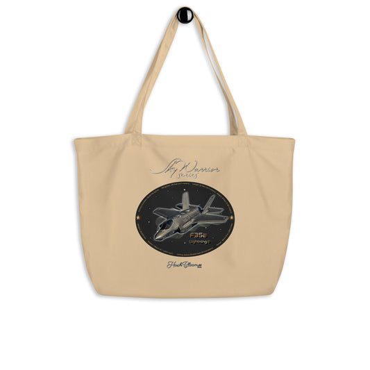 F35A Lightning Large organic tote bag