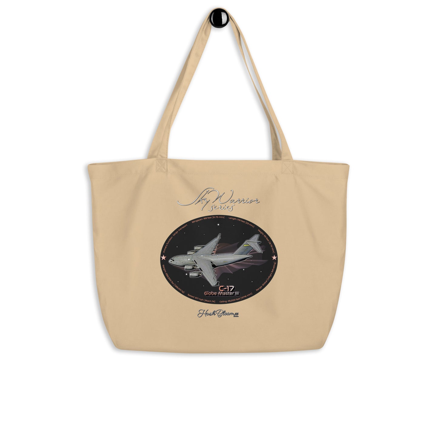 C17 Globemaster III Large organic tote bag