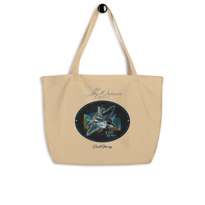 F22 Raptor Large organic tote bag