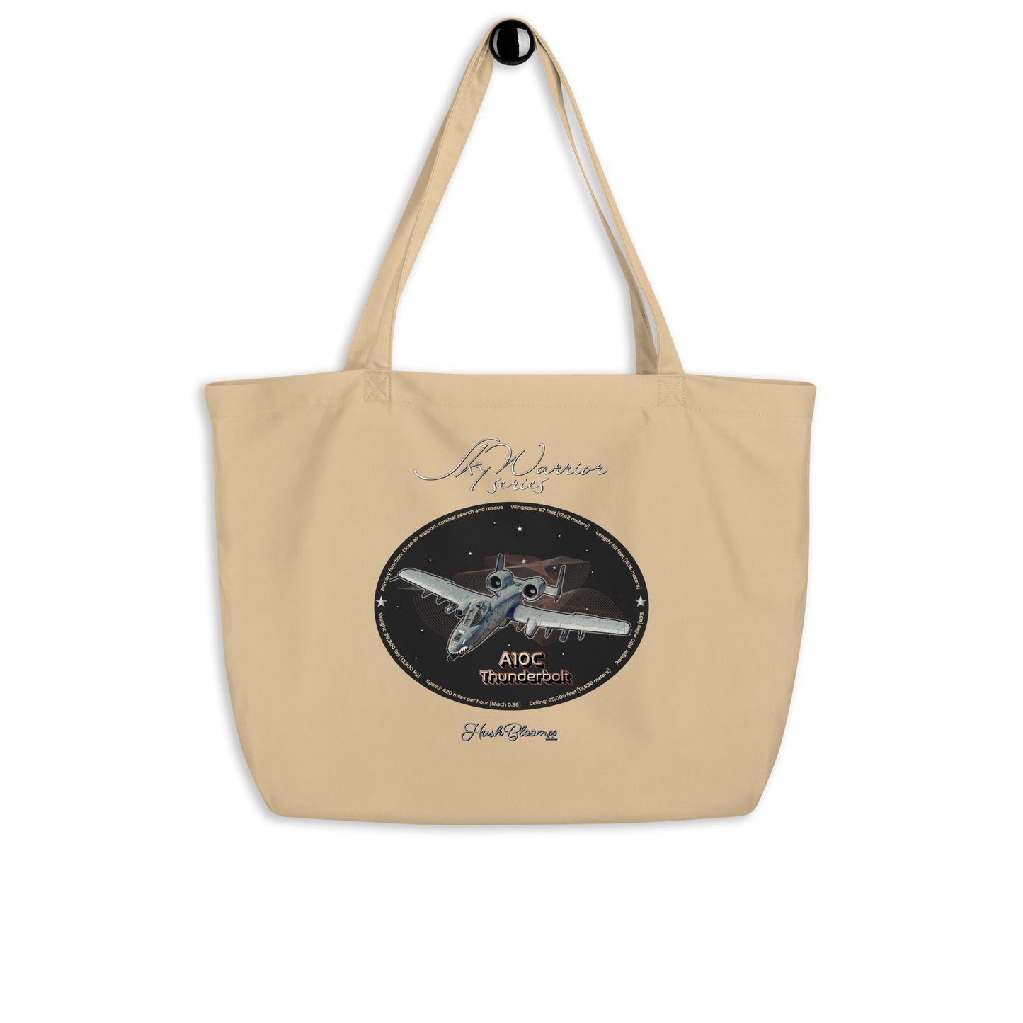 A10C Thunderbolt Large organic tote bag
