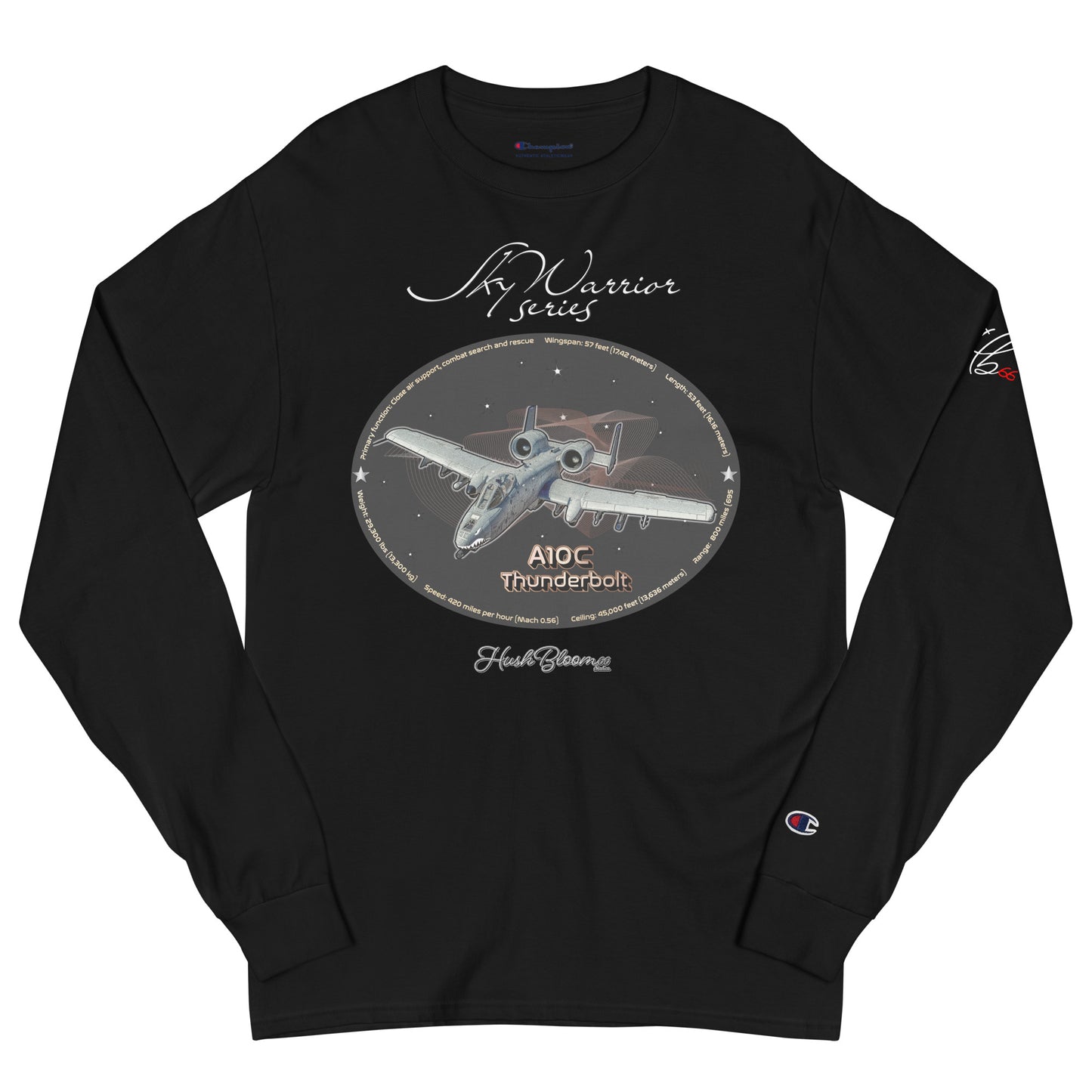 Black - A10C Thunderbolt Unisex Champion Long Sleeve Shirt