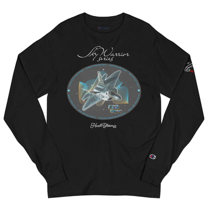 Black - F22 Raptor Unisex Champion Long Sleeve Shirt