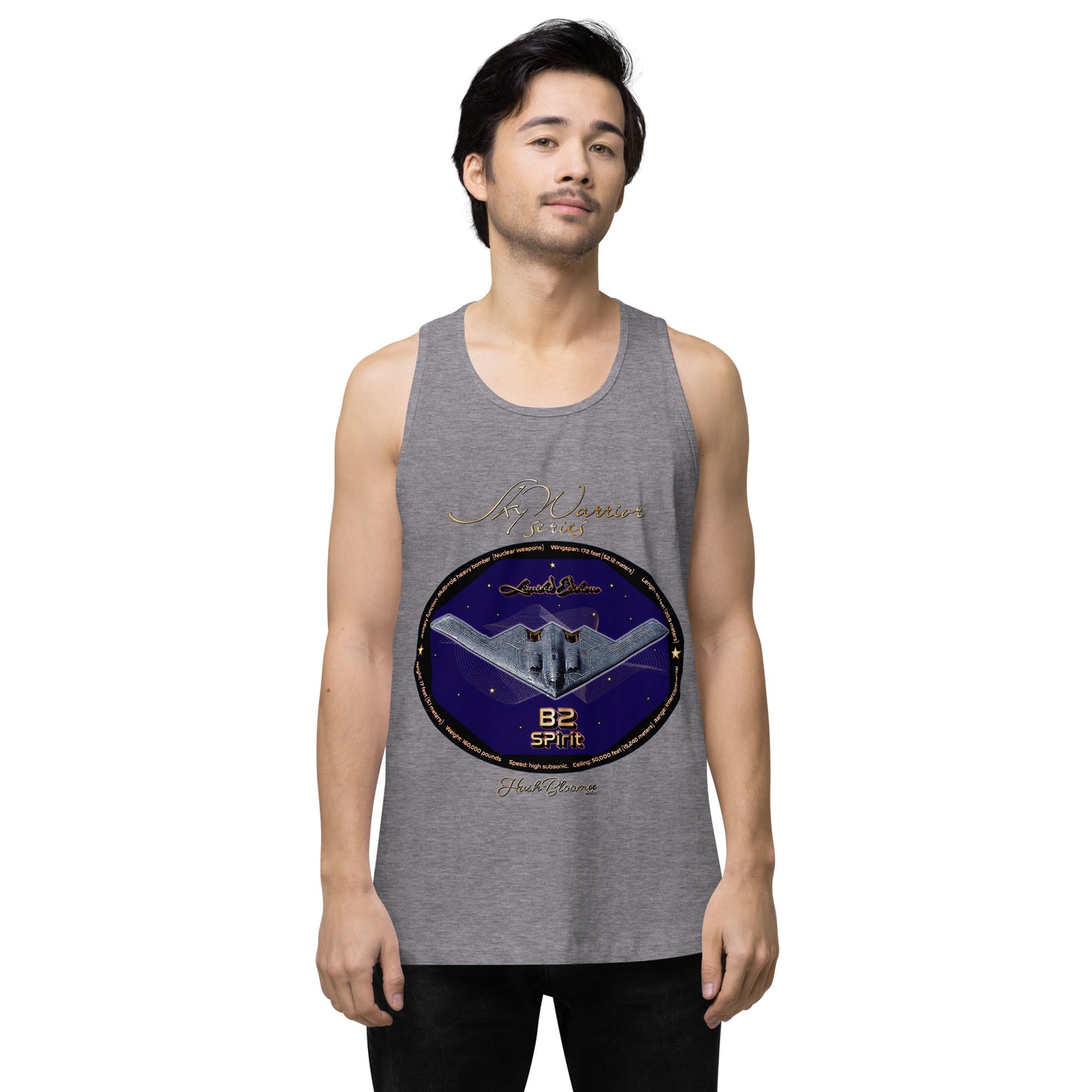 Athletic Heather - B2 Spirit (Limited Edition) Men’s premium tank top