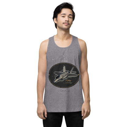 Athletic Heather - F35A Lightning Men’s premium tank top