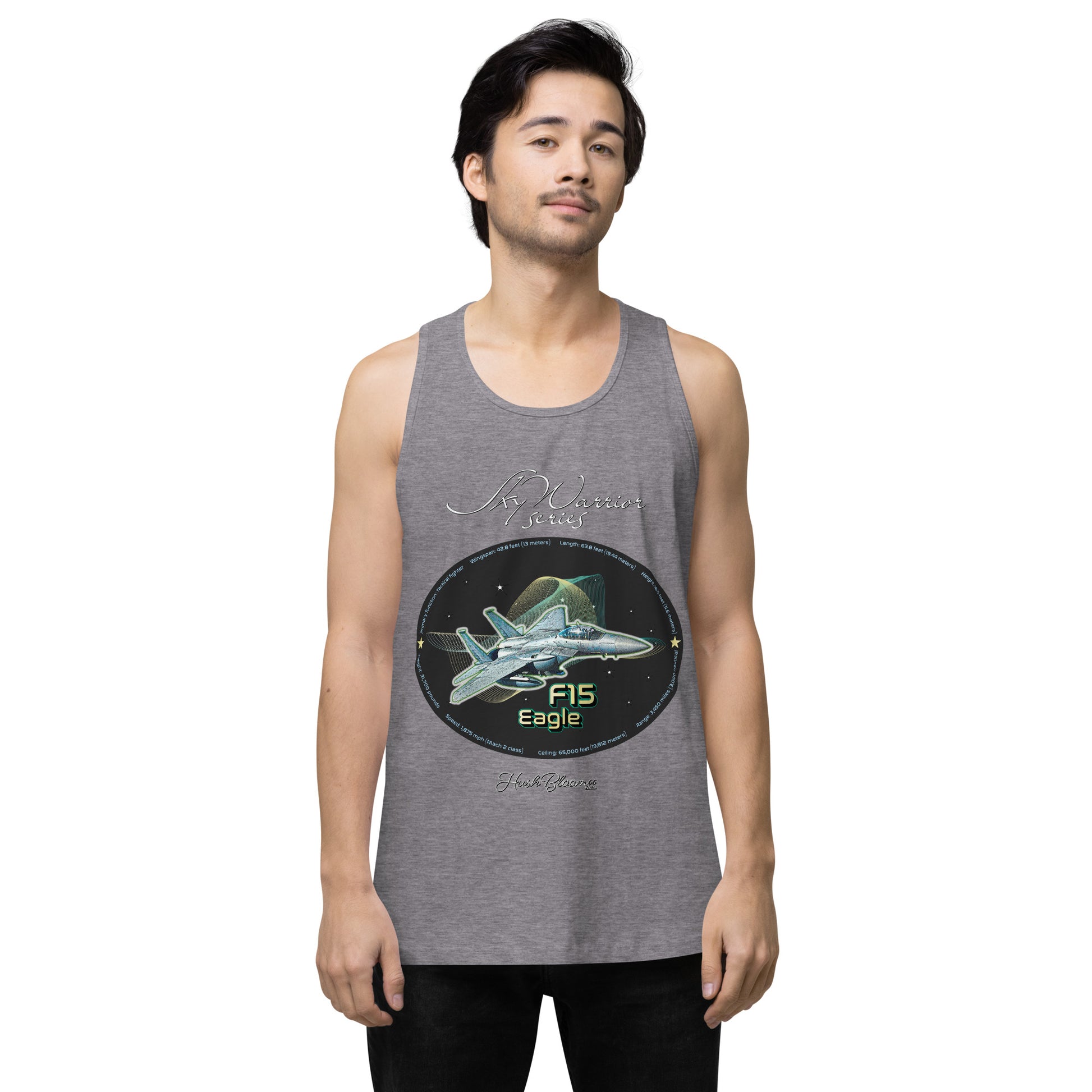 Athletic Heather - F15 Eagle Men’s premium tank top