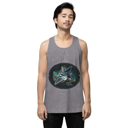 Athletic Heather - F22 Raptor Men’s premium tank top