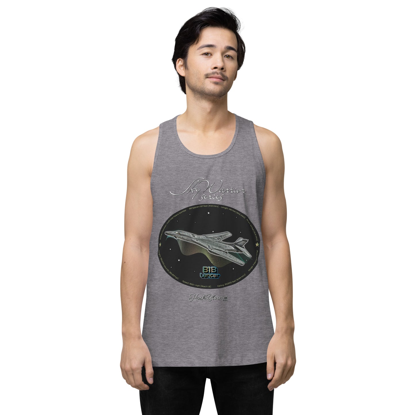 Athletic Heather - B1B Lancer Men’s premium tank top