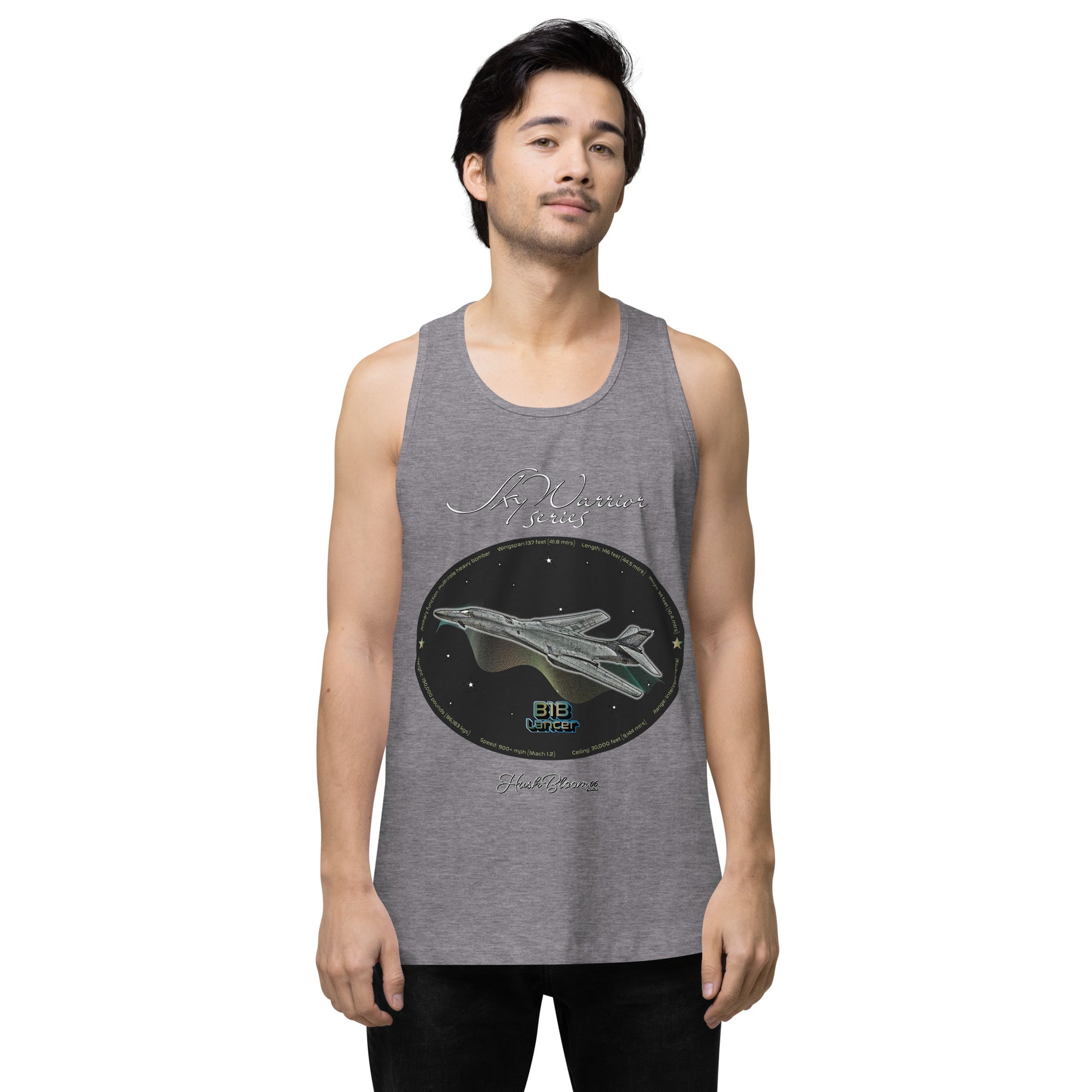 Athletic Heather - B1B Lancer Men’s premium tank top