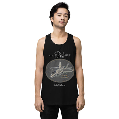 Black - F35A Lightning Men’s premium tank top