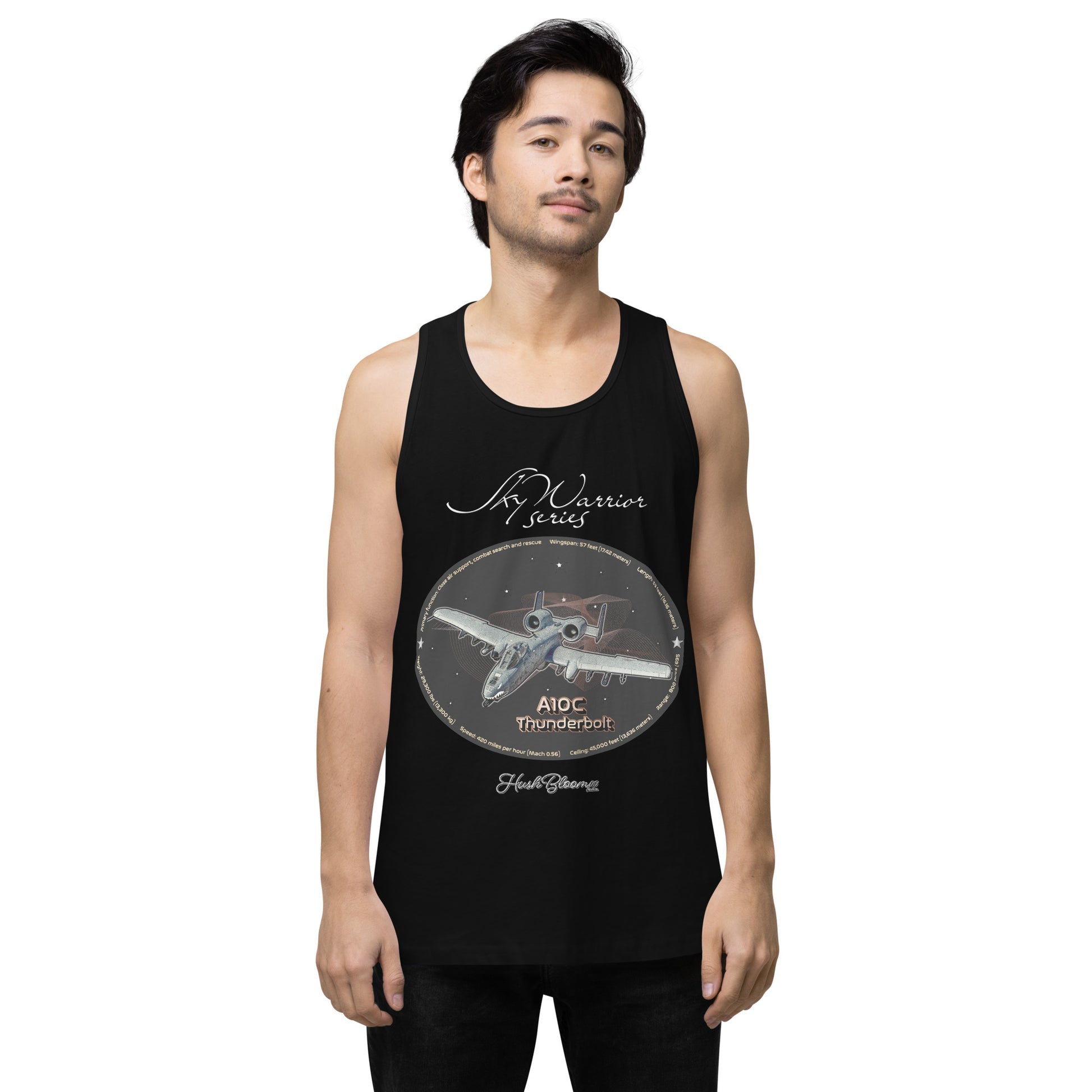 Black - A10C Thunderbolt Men’s premium tank top