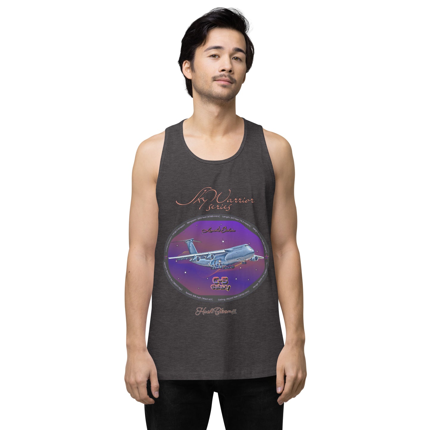 Charcoal Heather - C5 Galaxy (Limited Edition) Men’s premium tank top