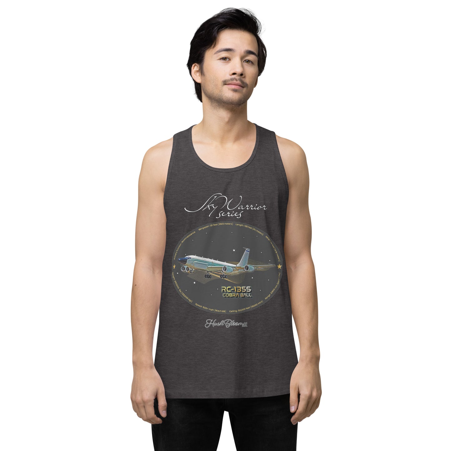 Charcoal Heather - RC135S Cobraball Men’s premium tank top