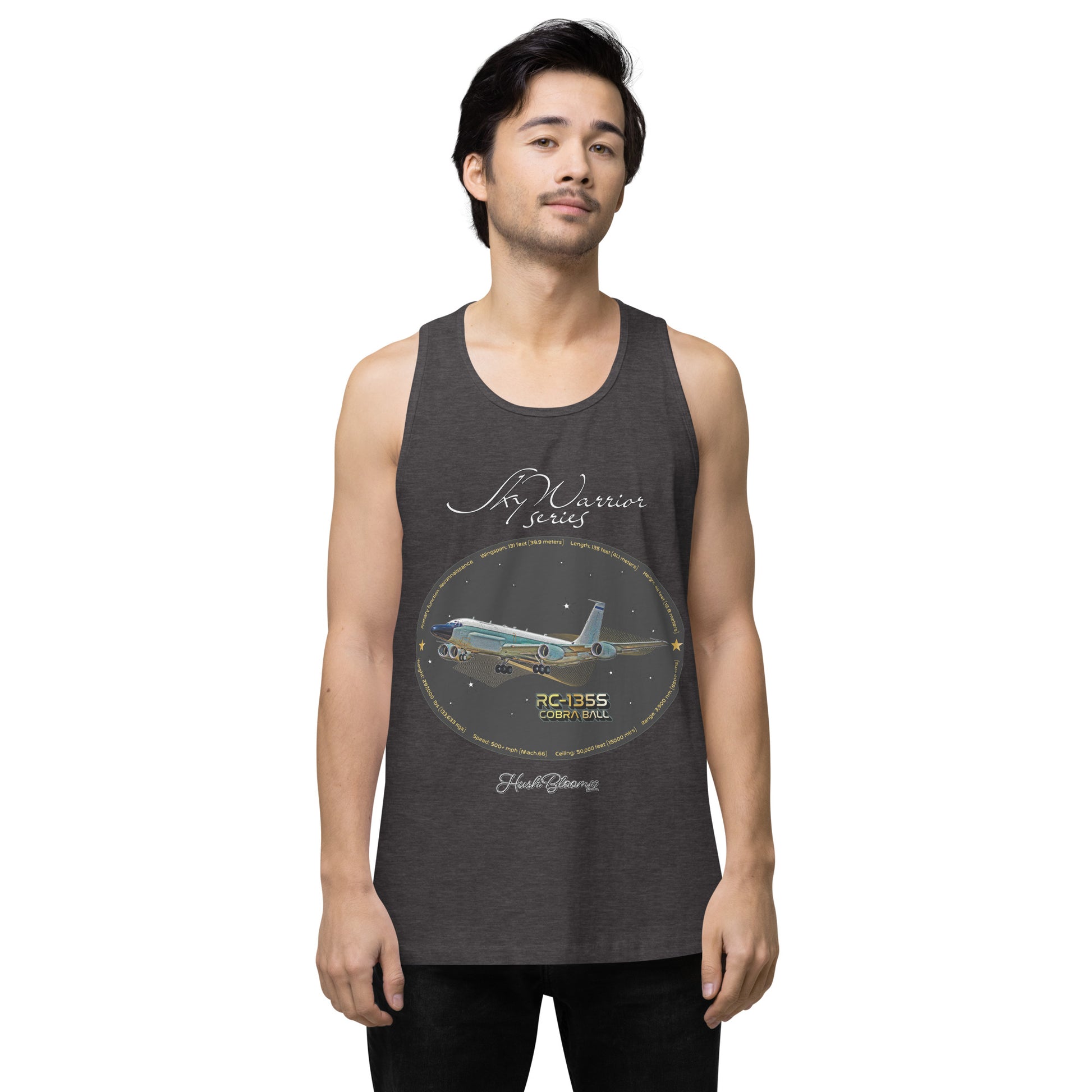 Charcoal Heather - RC135S Cobraball Men’s premium tank top