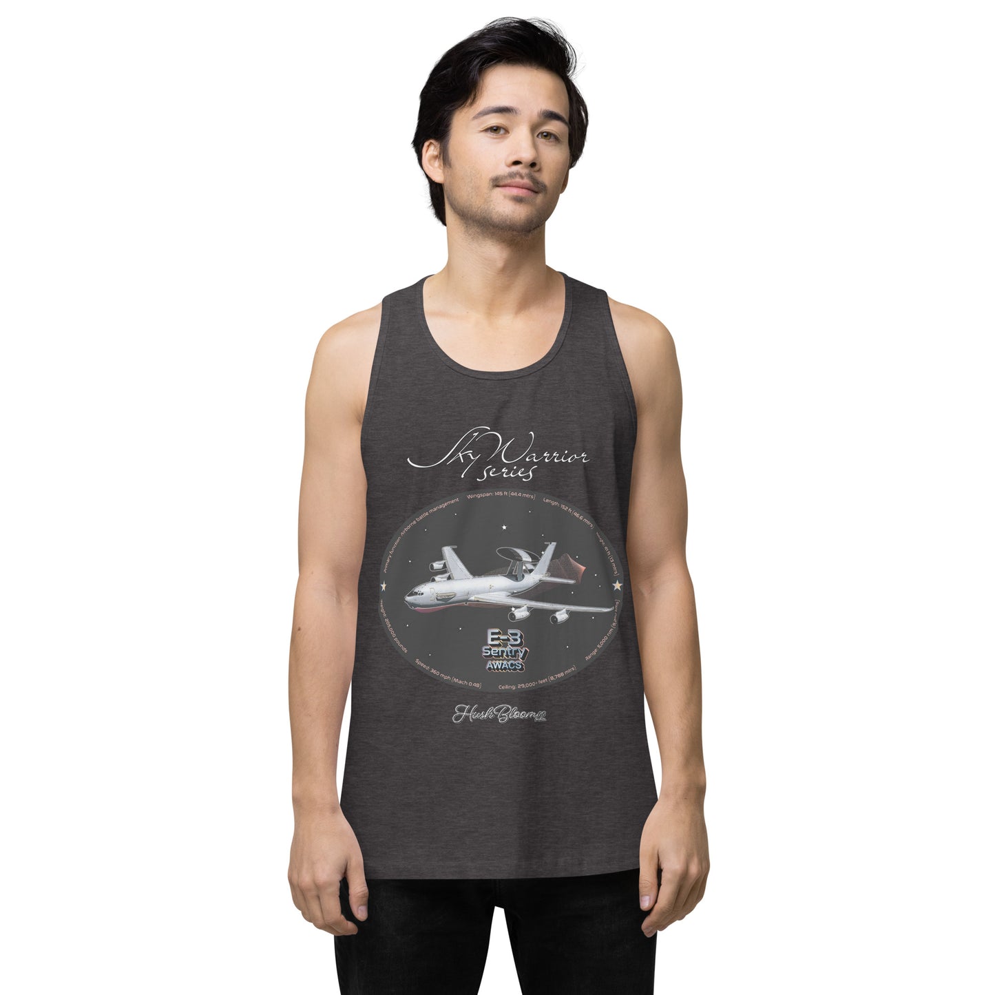 Charcoal Heather - E3 Sentry Men’s premium tank top
