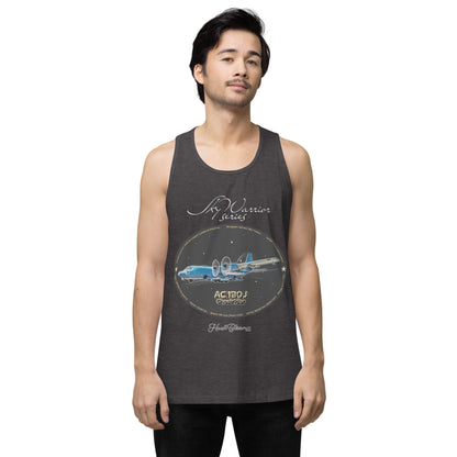 Charcoal Heather - AC130J Ghostrider Men’s premium tank top