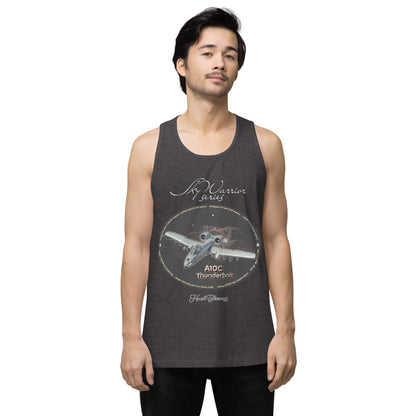 Charcoal Heather - A10C Thunderbolt Men’s premium tank top