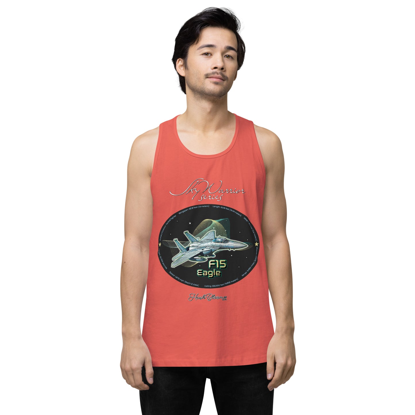Coral - F15 Eagle Men’s premium tank top