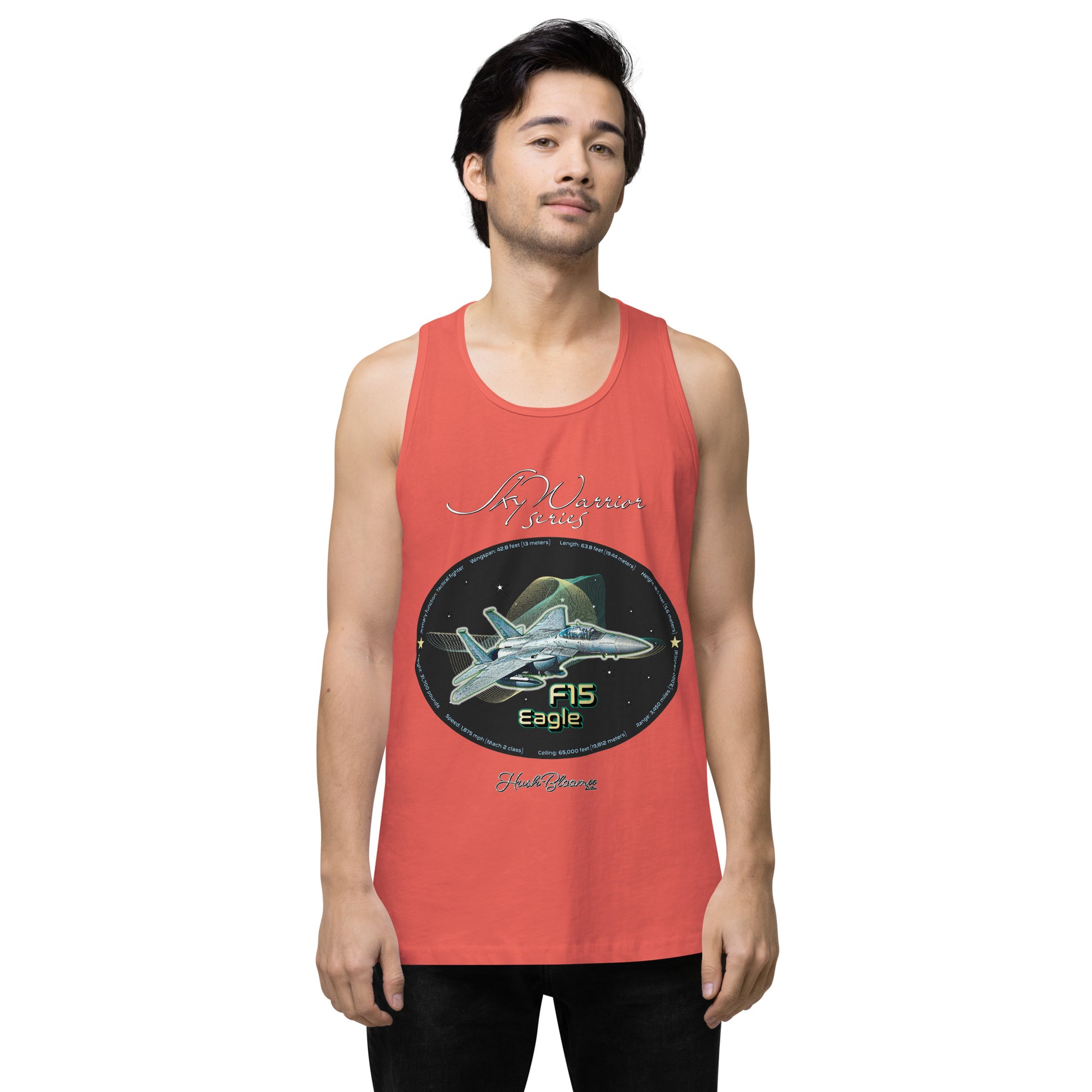 Coral - F15 Eagle Men’s premium tank top