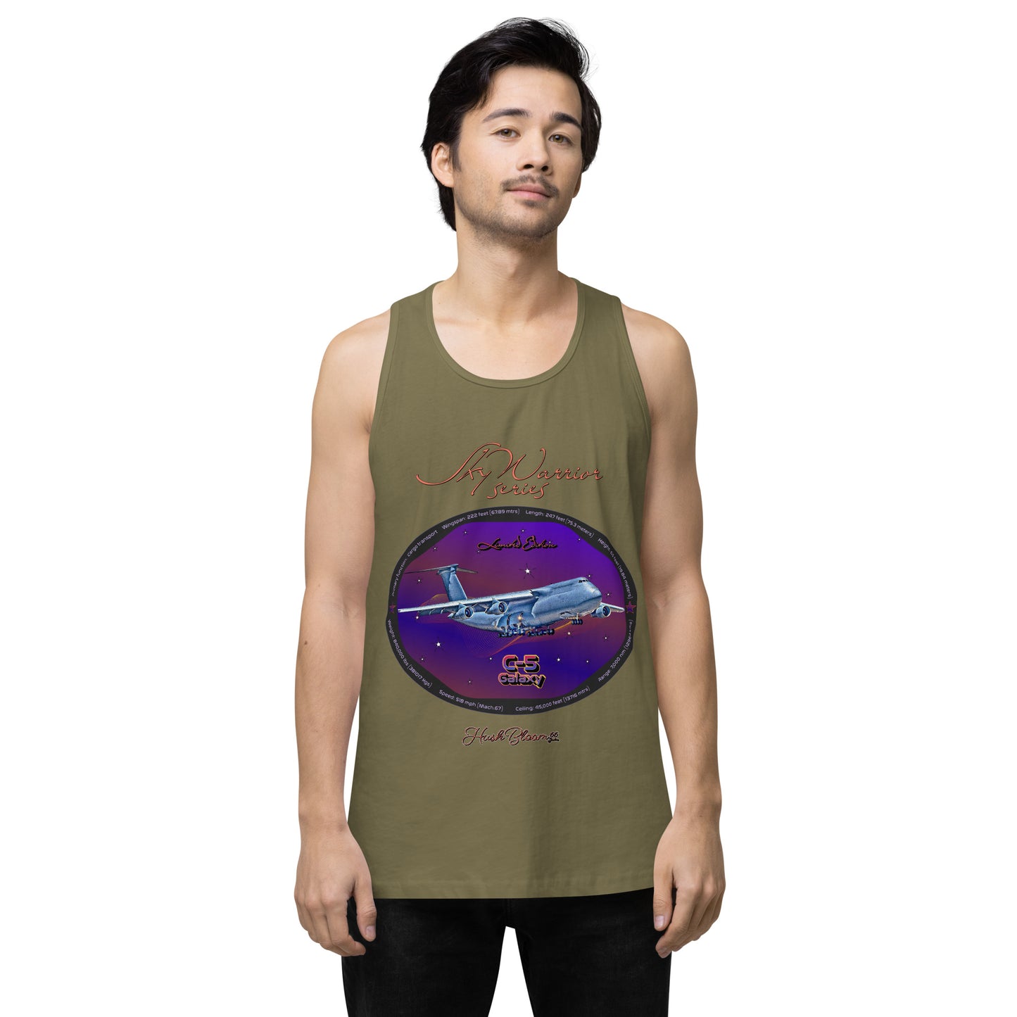 Military Green - C5 Galaxy (Limited Edition) Men’s premium tank top