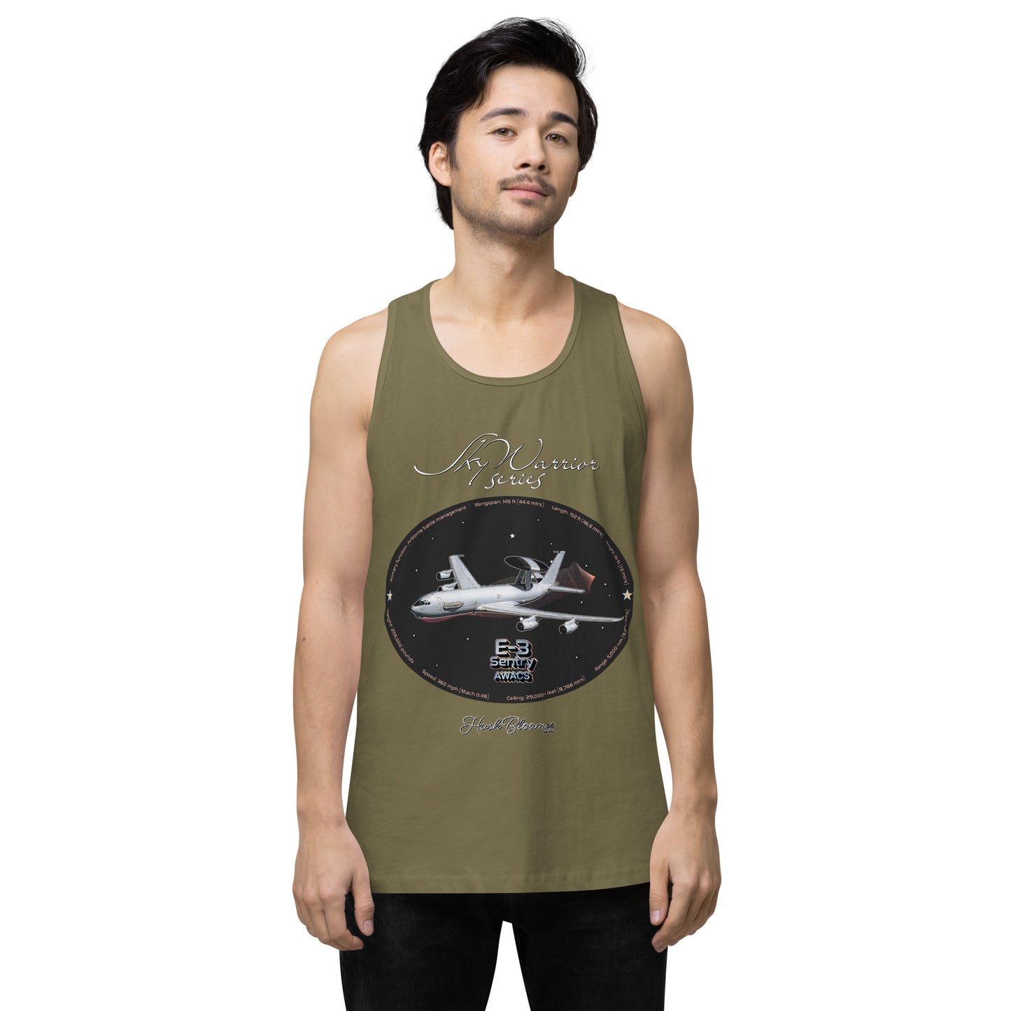 Military Green - E3 Sentry Men’s premium tank top