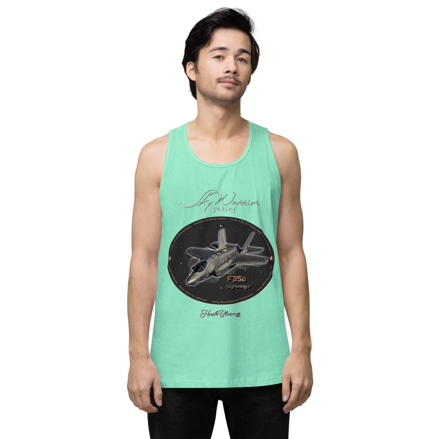 Mint - F35A Lightning Men’s premium tank top