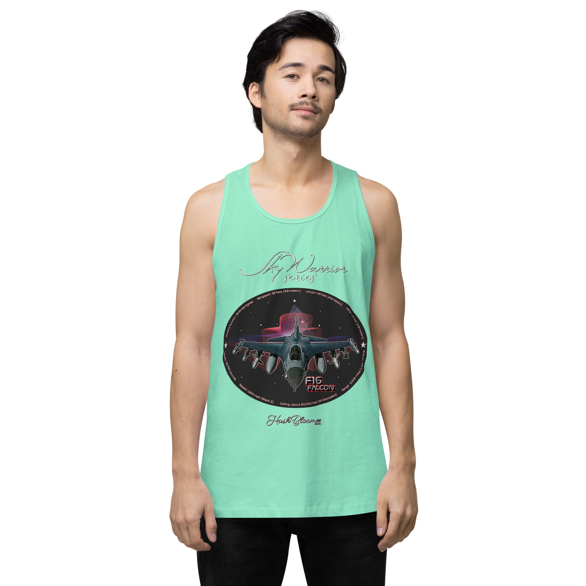 Mint - F16 Falcon Men’s premium tank top