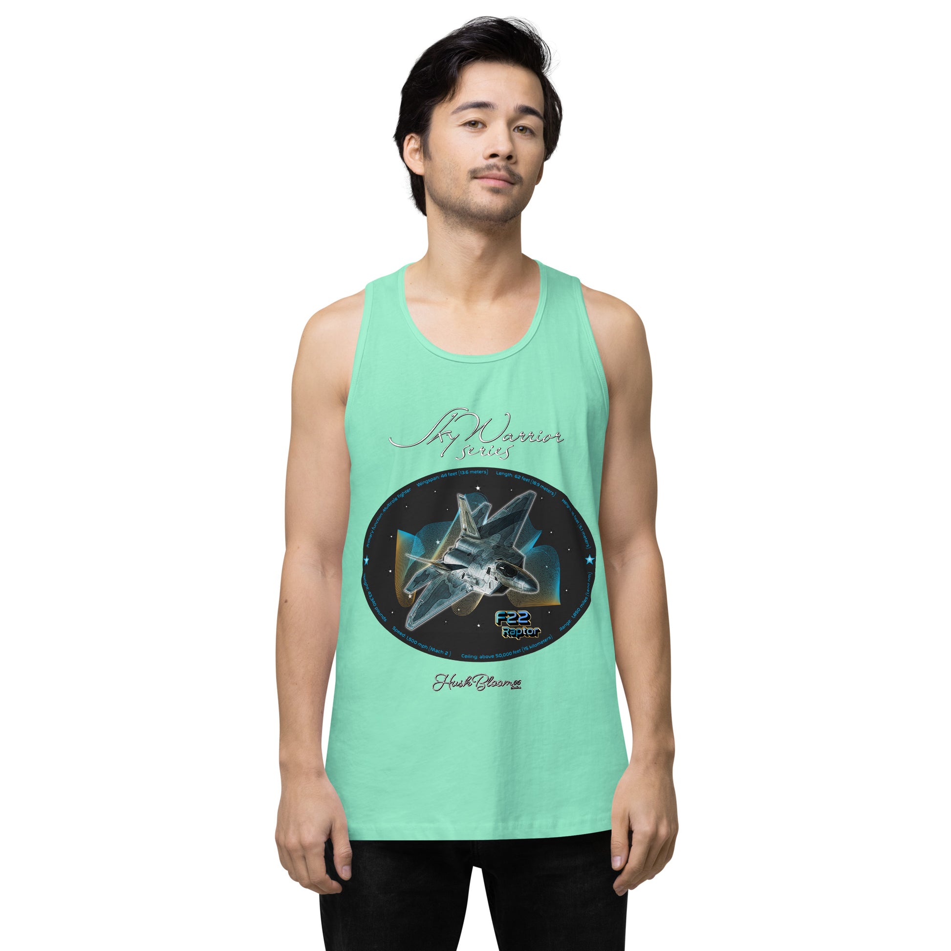 Mint - F22 Raptor Men’s premium tank top