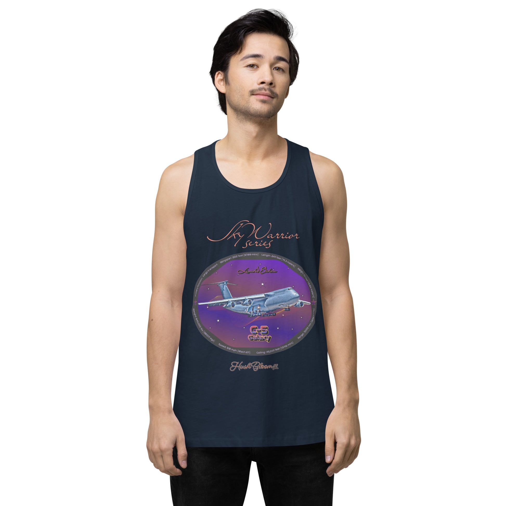 Navy - C5 Galaxy (Limited Edition) Men’s premium tank top