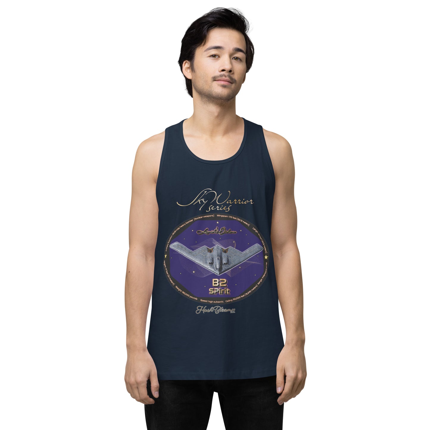 Navy - B2 Spirit (Limited Edition) Men’s premium tank top