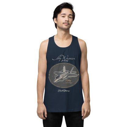 Navy - F35A Lightning Men’s premium tank top