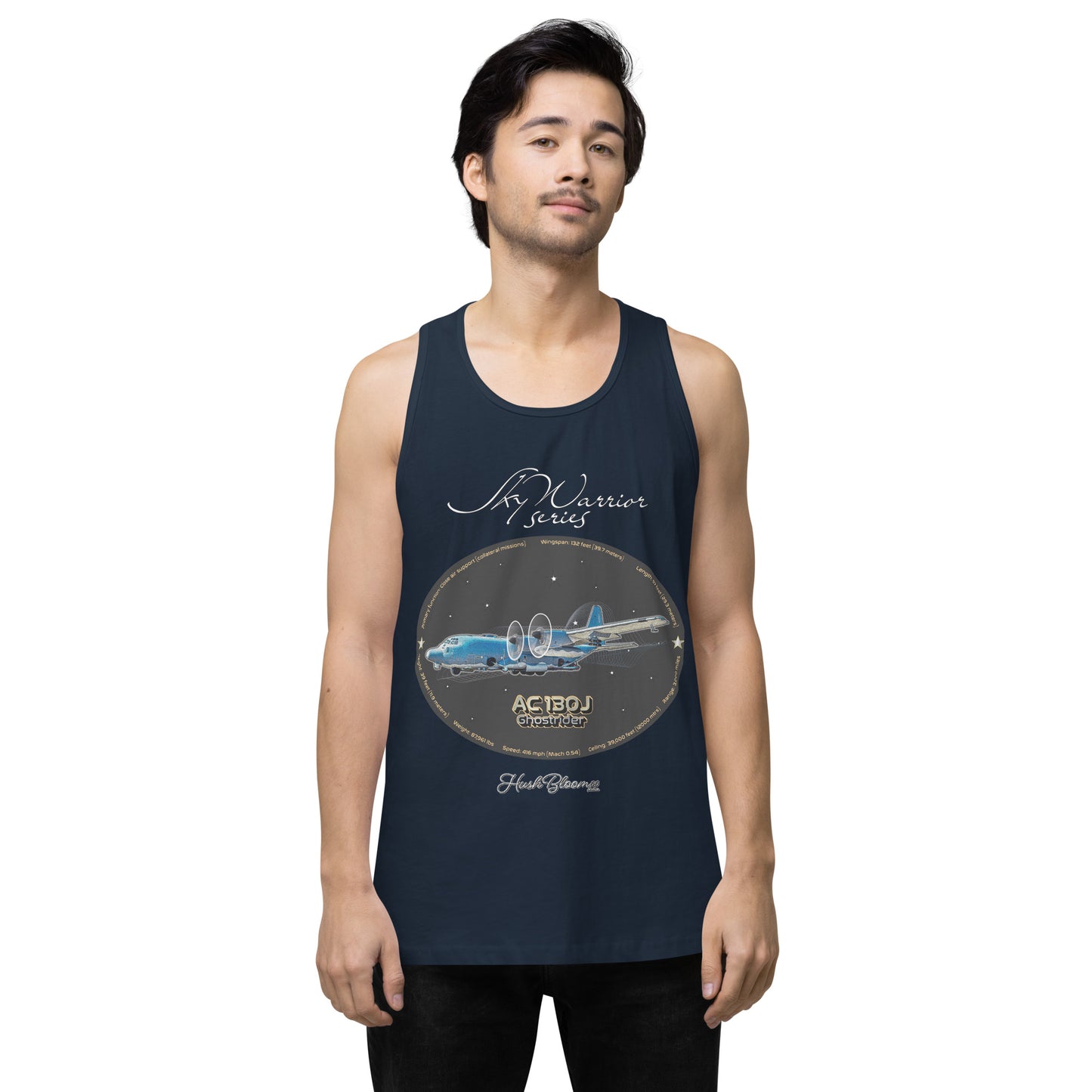 Navy - AC130J Ghostrider Men’s premium tank top