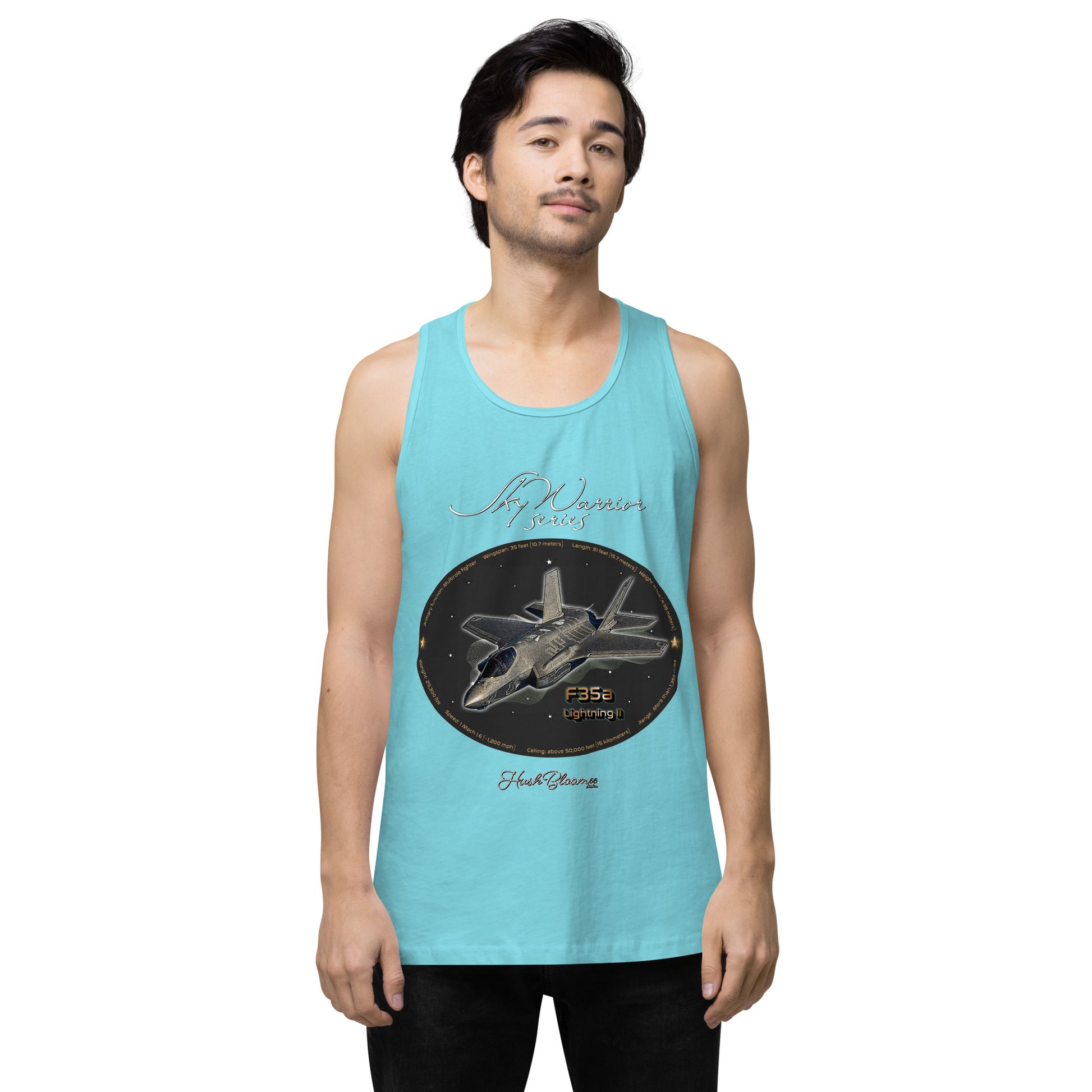 Pacific Blue - F35A Lightning Men’s premium tank top