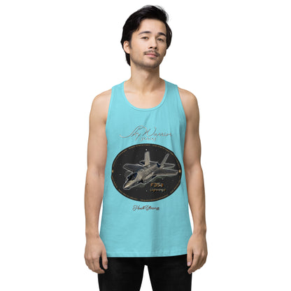 Pacific Blue - F35A Lightning Men’s premium tank top