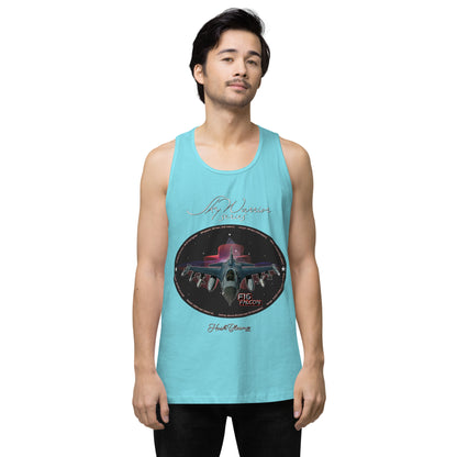 Pacific Blue - F16 Falcon Men’s premium tank top