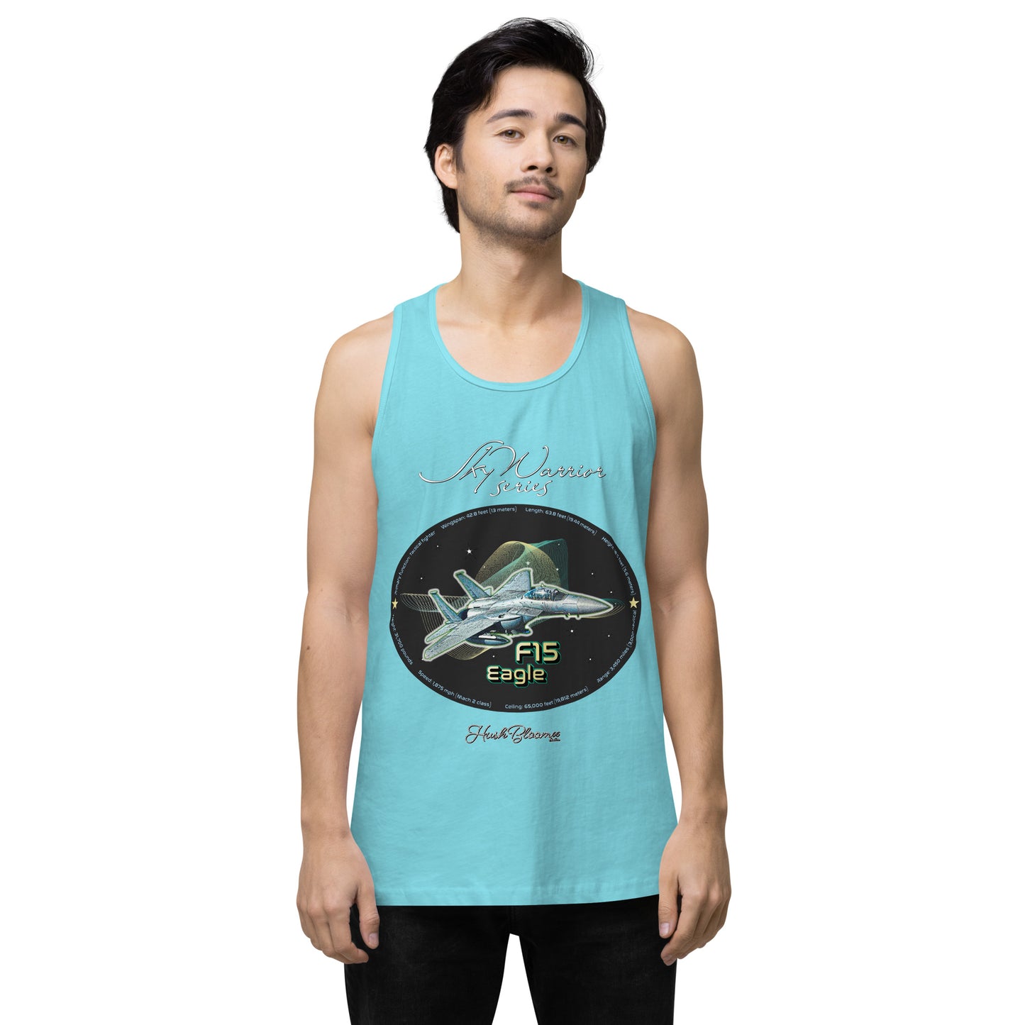 Pacific Blue - F15 Eagle Men’s premium tank top