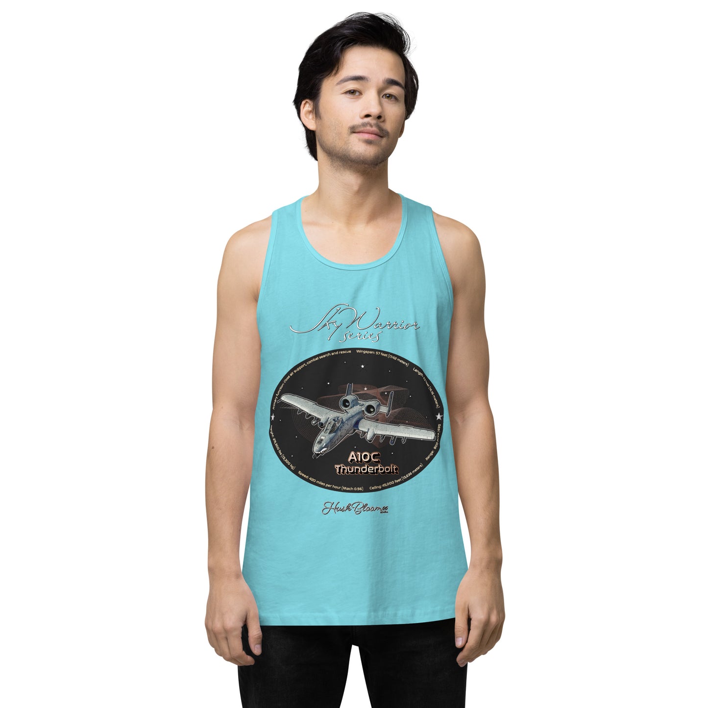 Pacific Blue - A10C Thunderbolt Men’s premium tank top
