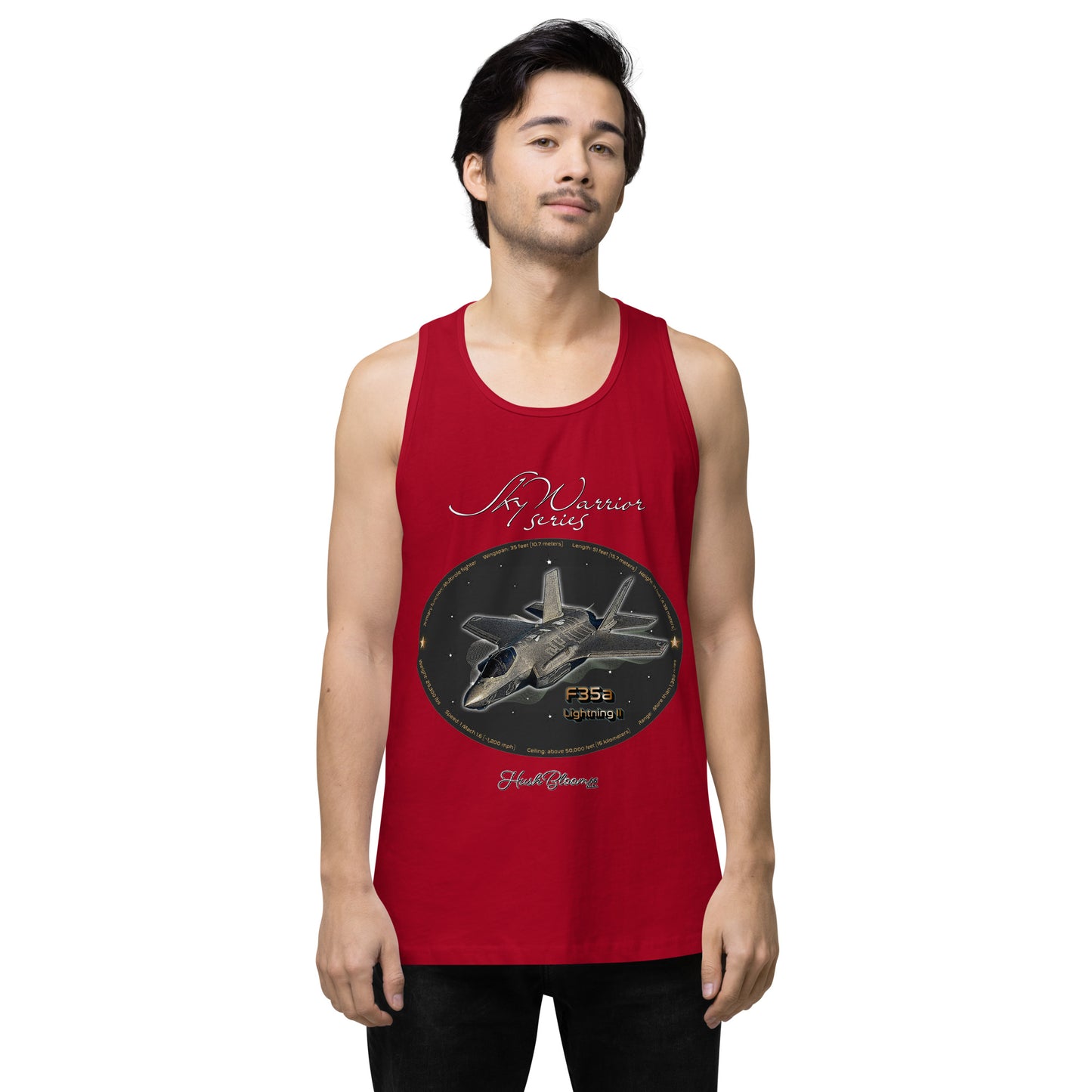 Red - F35A Lightning Men’s premium tank top
