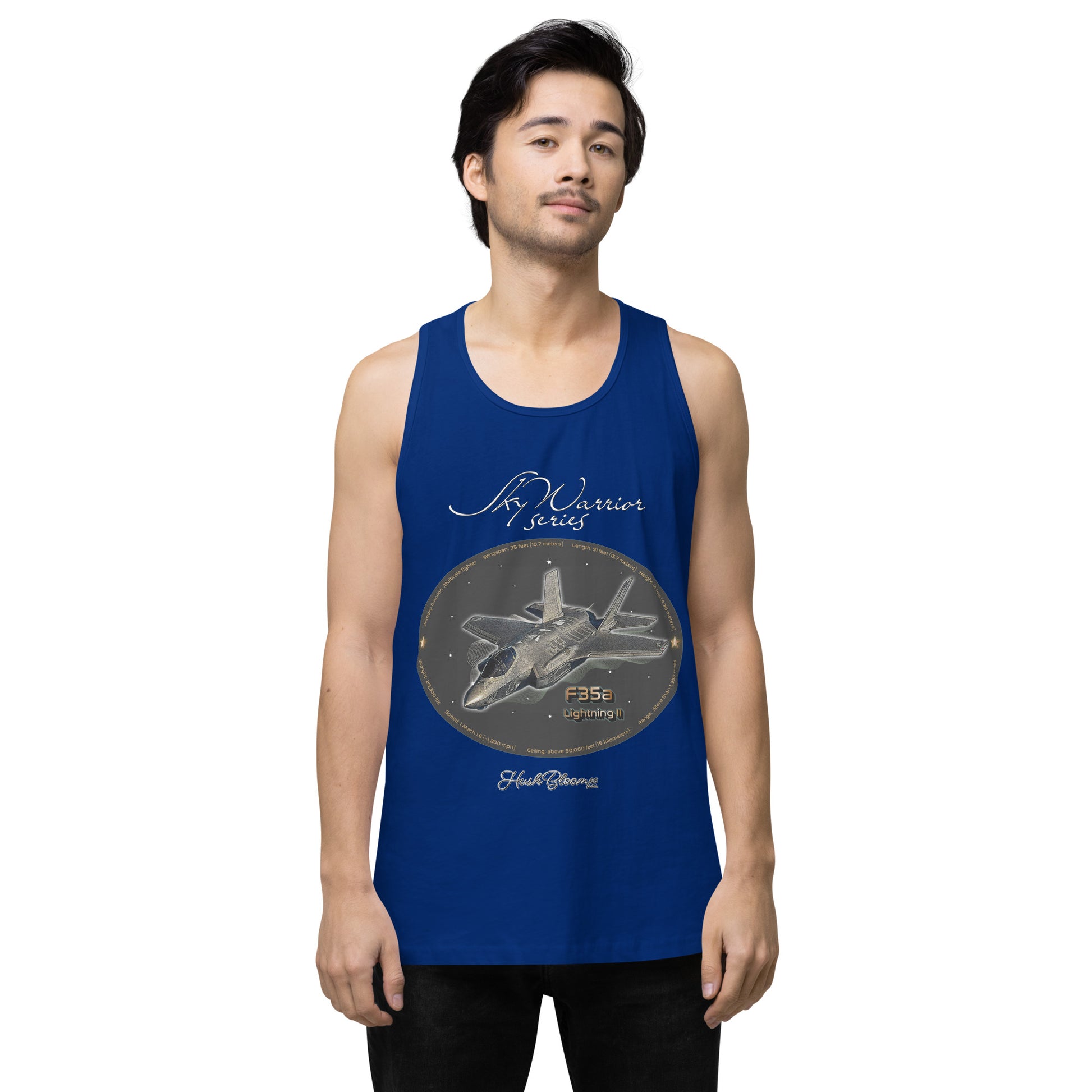 Team Royal - F35A Lightning Men’s premium tank top