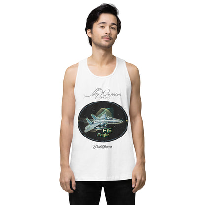 White - F15 Eagle Men’s premium tank top
