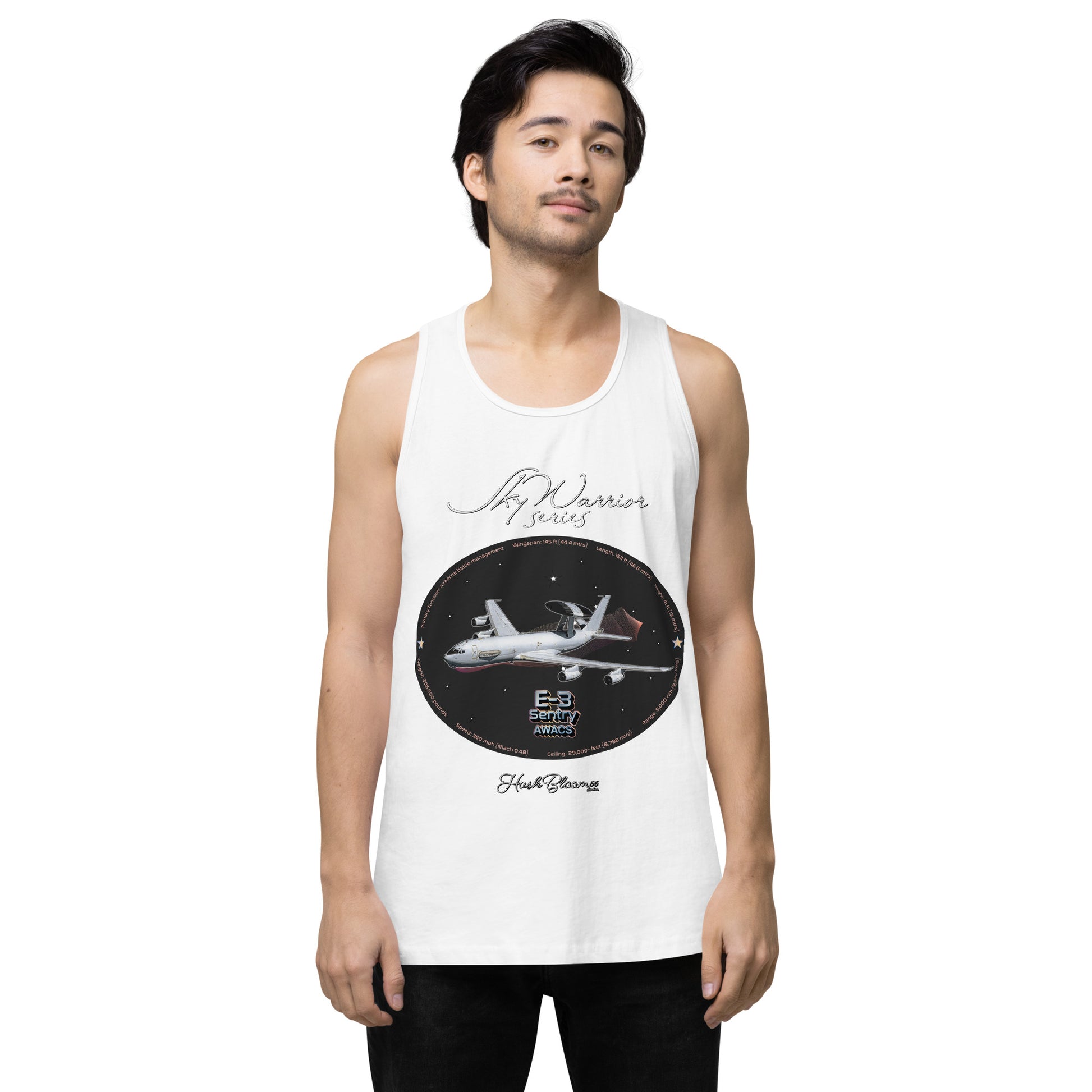White - E3 Sentry Men’s premium tank top