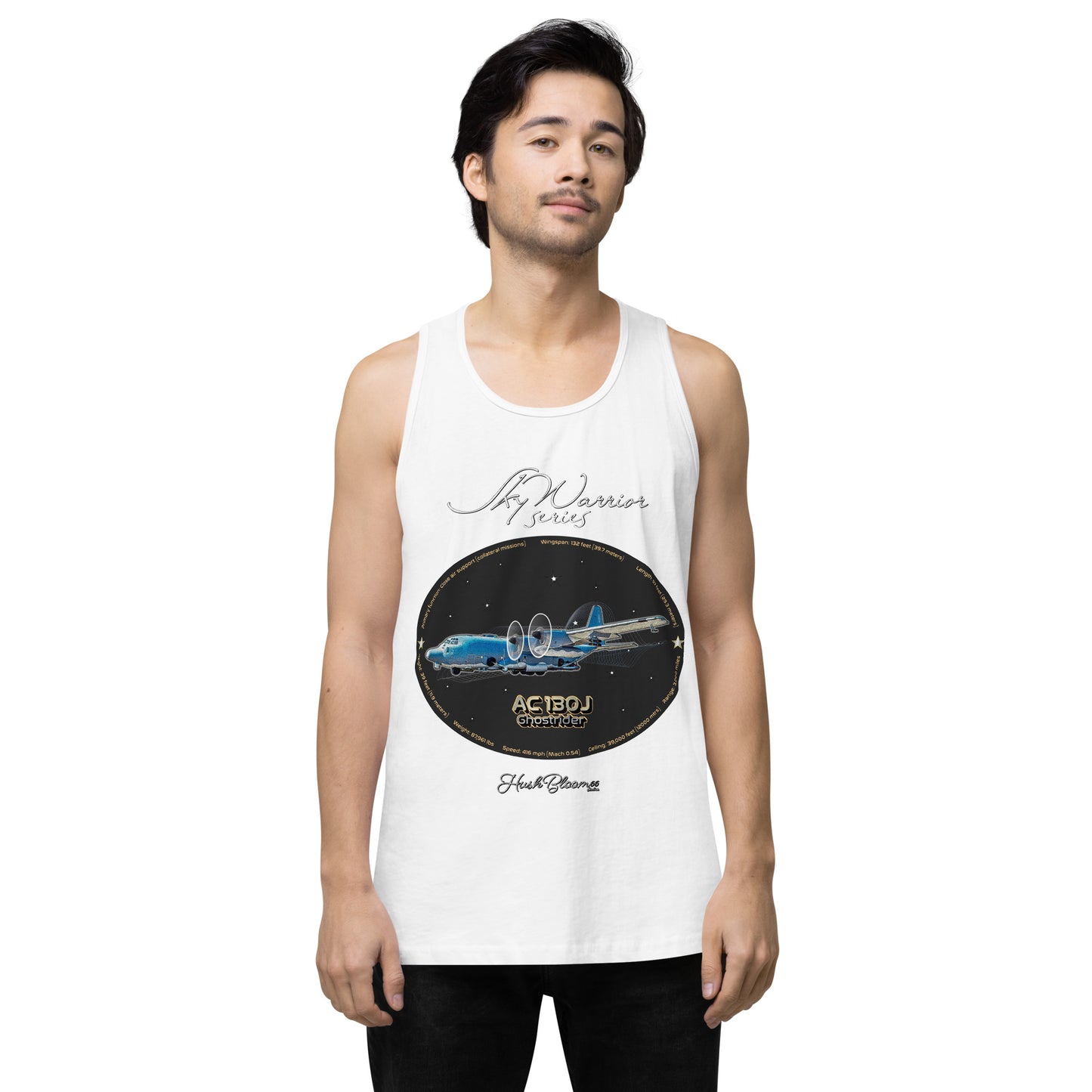 White - AC130J Ghostrider Men’s premium tank top