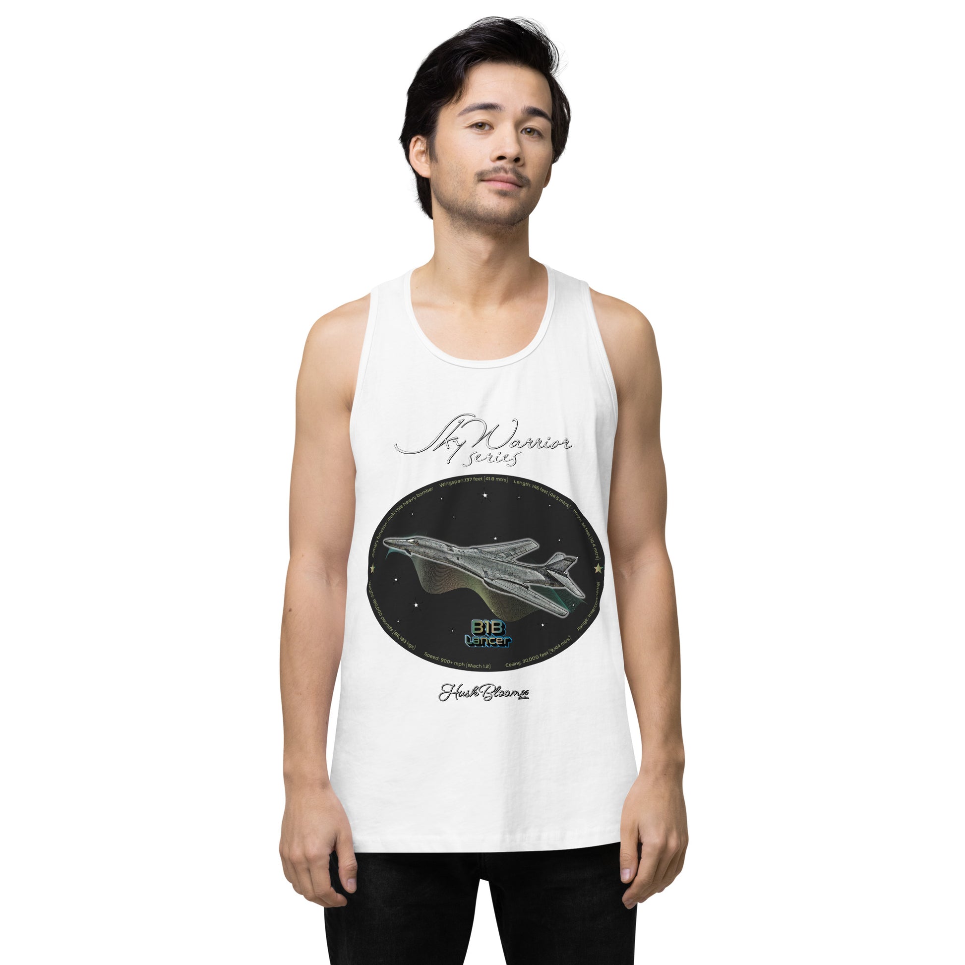 White - B1B Lancer Men’s premium tank top