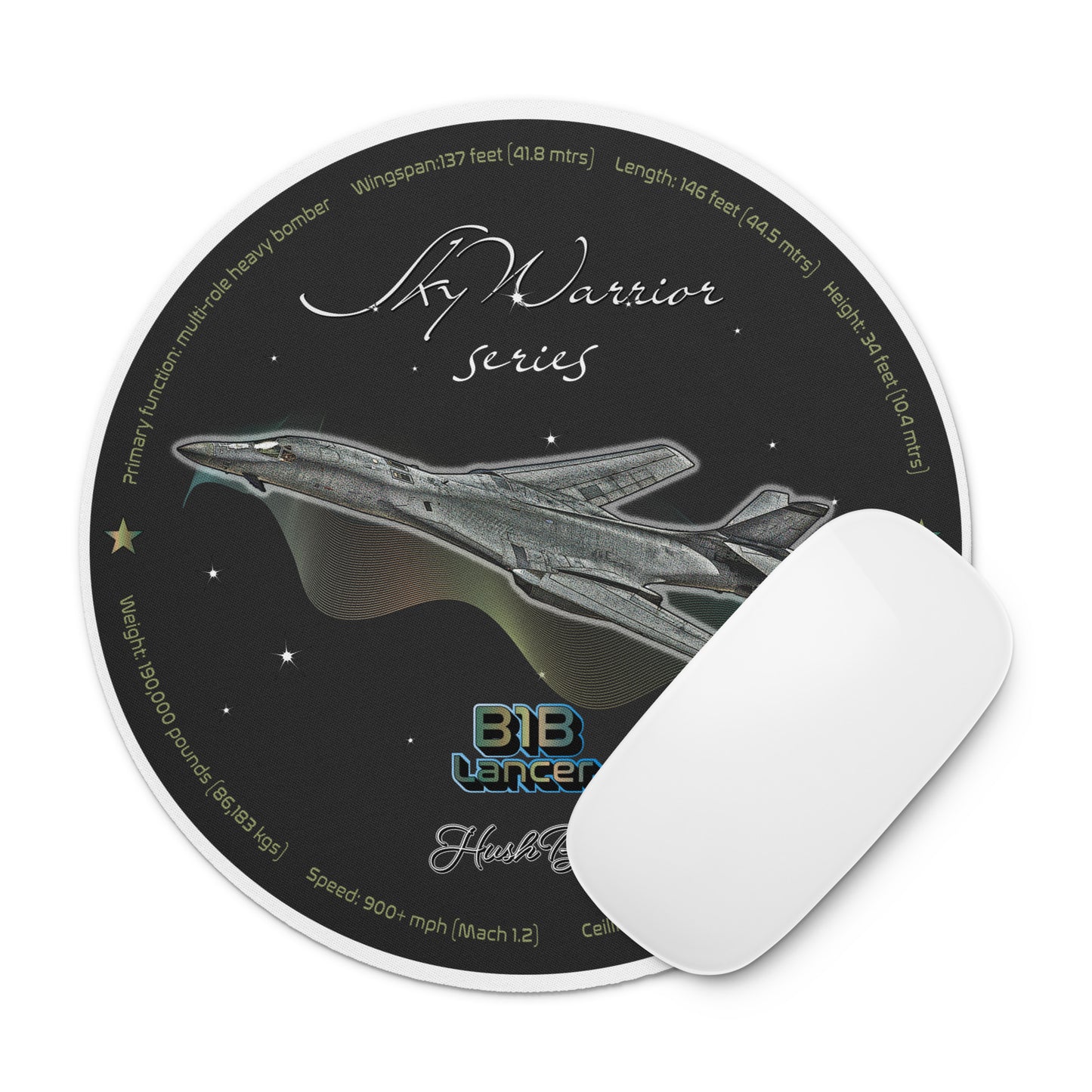 B1B Lancer Round mouse pad