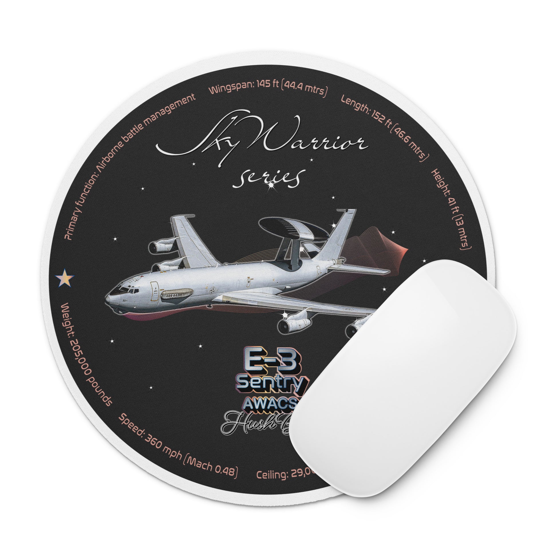 E3 Sentry Round mouse pad