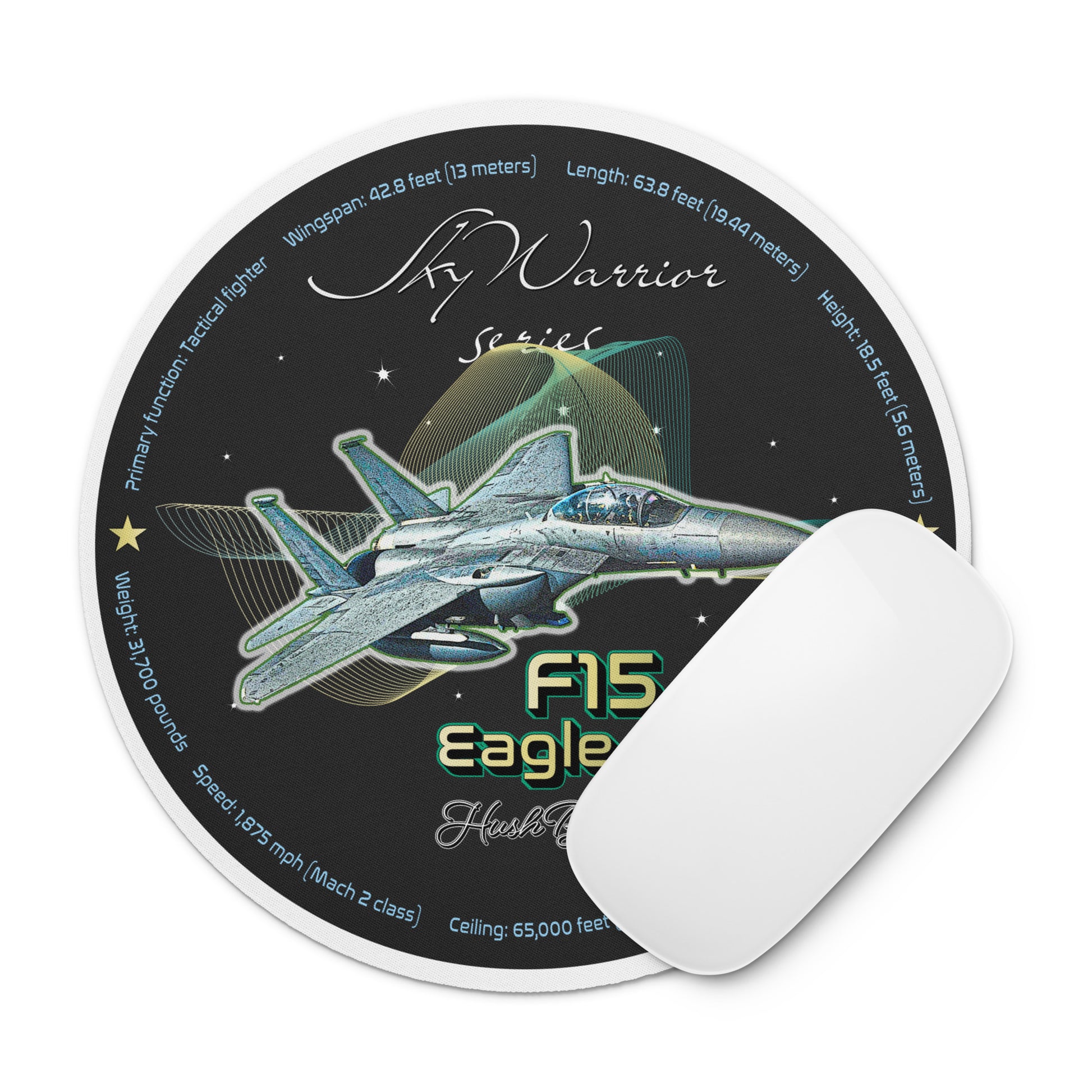 F15 Eagle Round mouse pad