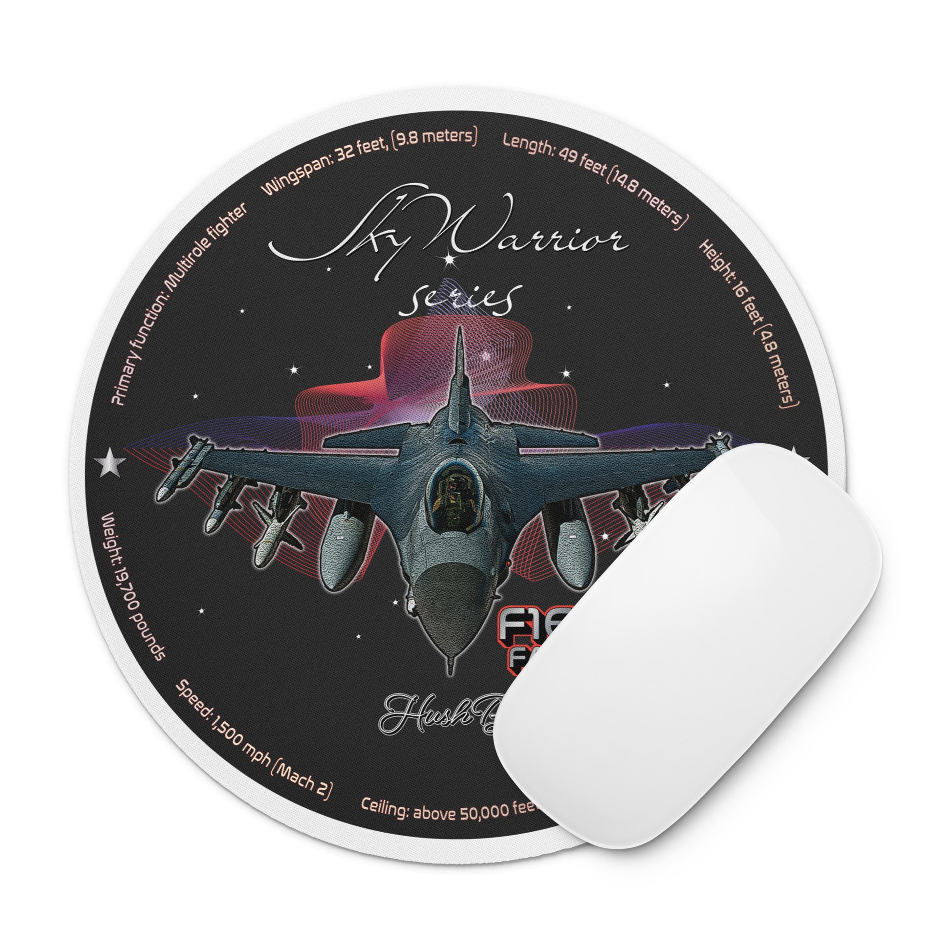 F16 Falcon Round mouse pad