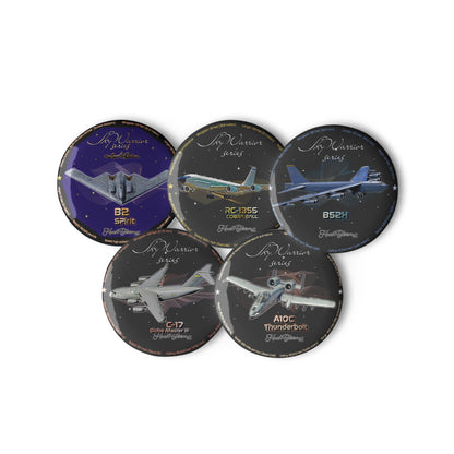 Skywarrior Fighter Jets Set of pin buttons (Style 3)