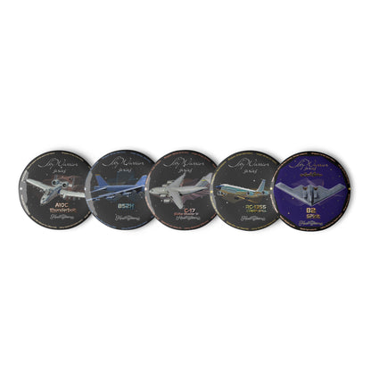 Skywarrior Fighter Jets Set of pin buttons (Style 3)