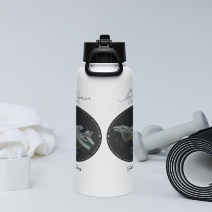 B1B Lancer Stainless steel water bottle with a straw lid