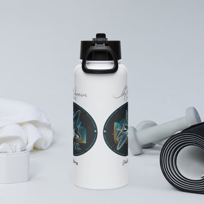 F22 Raptor Stainless steel water bottle with a straw lid